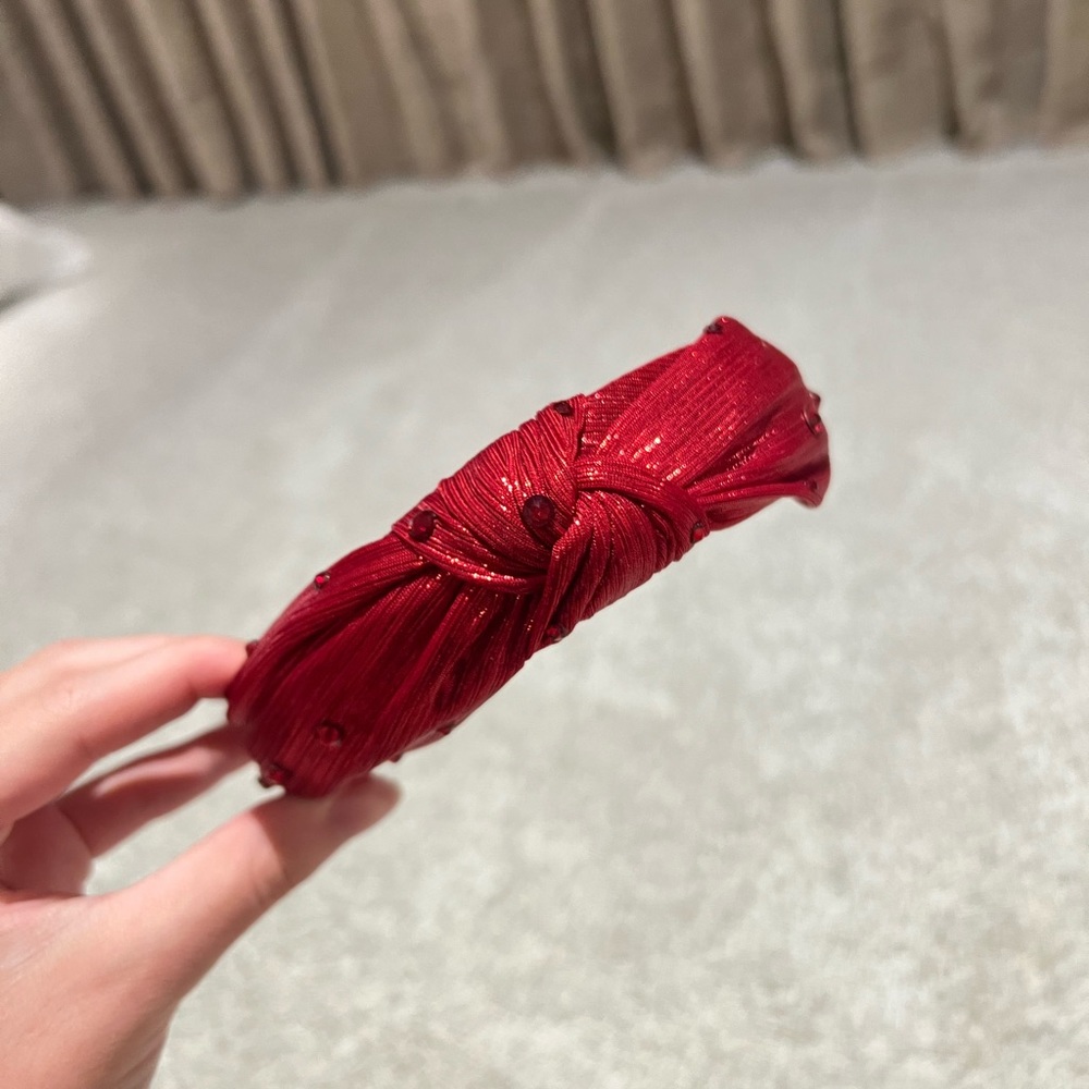 Red Sparkly Rhinestone Wrap Headband